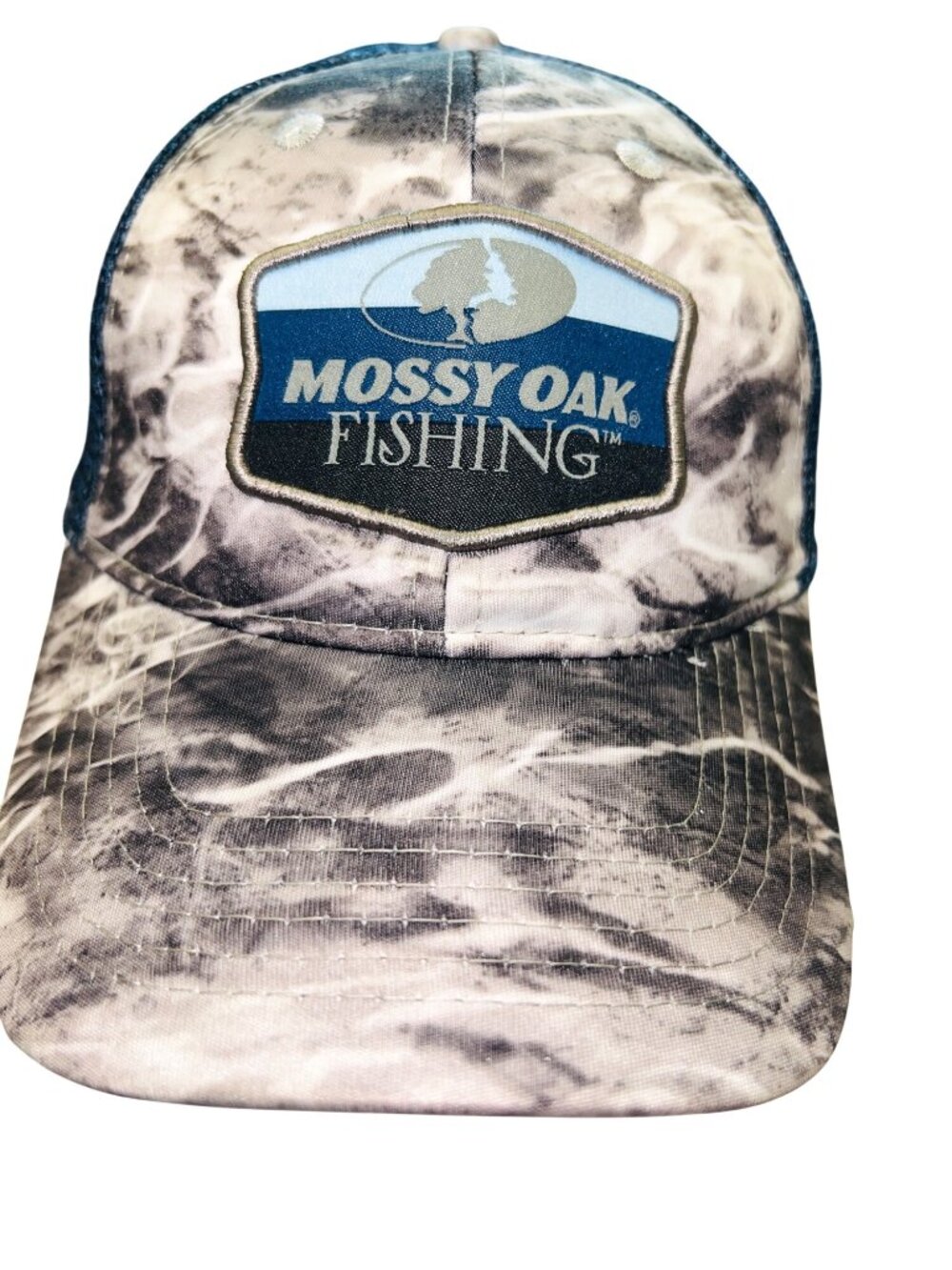 Mossy Oak Fishing Trucker Hat Adjustable Snapback Cap Camouflage Mesh Navy